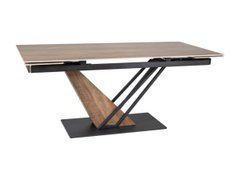Стол GENESIS LEGNO Signal 160(220)*90 дуб/черный/дуб реальная фотография