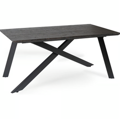 Стол раскладной Hamilton MEBEL ELITE 160(200)х90 см Черный реальная фотография