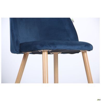 Стул Sherry beech Velvet AMF Синий реальная фотография