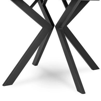 Стіл розкладний MEBEL ELITE DORIAN 80(160)х80 см бетон / чорний жива фотографія