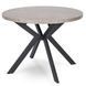 Стіл розкладний MEBEL ELITE DORIAN 80(160)х80 см бетон / чорний