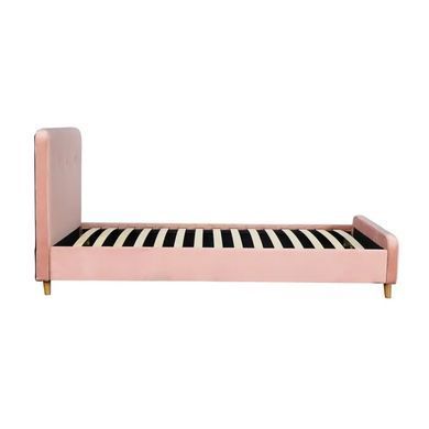 Кровать MIKEL Velvet Mebel Elite 90x200 Розовый реальная фотография