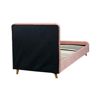 Кровать MIKEL Velvet Mebel Elite 90x200 Розовый реальная фотография