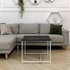 Журнальний столик КВАДРО M Home Deco Білий / Вугільний камінь