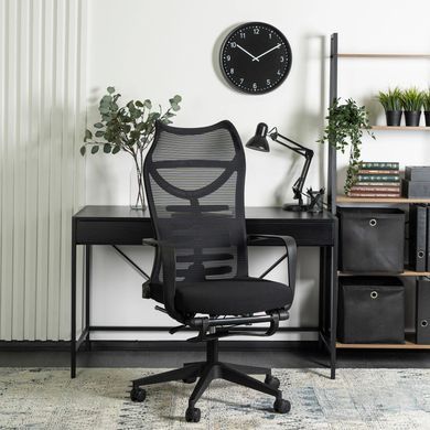 Стілець офісний обертовий MEBEL ELITE ACTON Чорний жива фотографія