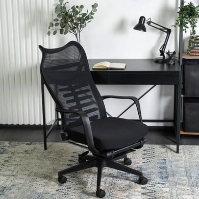 Стілець офісний обертовий MEBEL ELITE ACTON Чорний жива фотографія