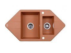 Подвійна  кухонна мийка CUBO  80 А56 Alveus 95,2x50x19,5 Теракотовий