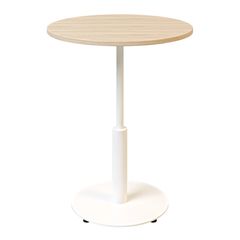 Стіл Ibiza R light Lovko 60x60 Білий метал/дуб жива фотографія