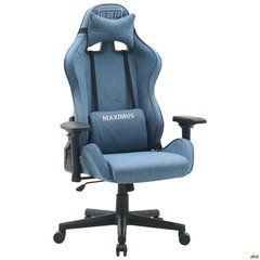 Крісло VR Racer Textile Maximus тканина AMF синя/чорний жива фотографія