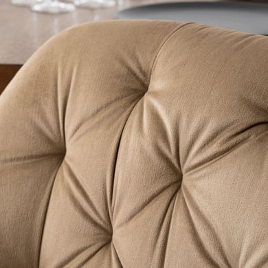 Стілець поворотний оксамитовий MEBEL ELITE IDA Velvet Беж жива фотографія