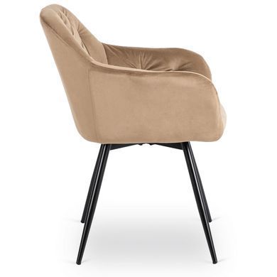 Стілець поворотний оксамитовий MEBEL ELITE IDA Velvet Беж жива фотографія