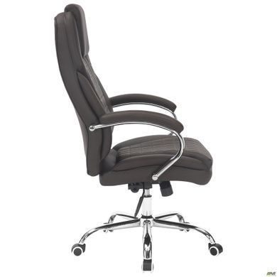 Кресло руководителя Lester AMF кожзам коричневый реальная фотография