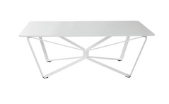Журнальный столик LUTON R Nicolas 125x70 Белый реальная фотография