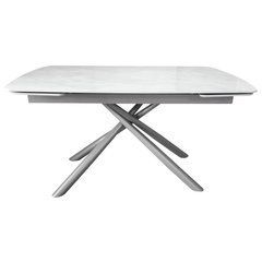 Стол раскладной PALERMO GREY ROCK Concepto 140(200)x90 Керамика Глянец Серый реальная фотография
