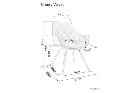 Крісло CHERRY Signal Екошкіра Оливка жива фотографія