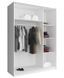 Шкаф-купе Perfect Home Мика III / Mika III 150 2-дверный с зеркалом Белый