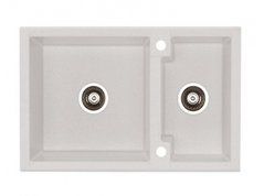 Двойная кухонная мойка CUBO 50 А11 Alveus 78х50х20,5 Белый
