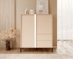 Комод высокий Perfect Home Даст/Dast 2-дверный с 2 ​​ящиками 2D2S/104 Беж реальная фотография