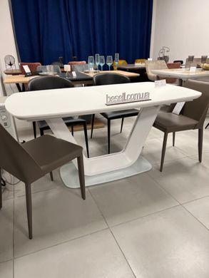 Cтол обеденный ARMANI Signal 140(200)X90 Белый Мат реальная фотография