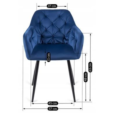 Стул VIKI Velvet Mebel Elite темно-синий реальная фотография