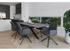 Стол раскладной TML-636 VETRO 180(220)x100 Пепельный Дуб реальная фотография