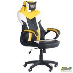 Комп'ютерне крісло VR Racer Dexter Jolt AMF Чорний Жовтий жива фотографія