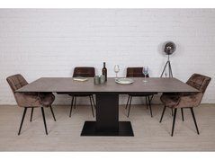 Стол обеденный NASHVILLE Nicolas 160/240x90x76 Кофейный реальная фотография