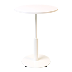 Стіл Ibiza R light Lovko 60x60 Білий метал/білий жива фотографія