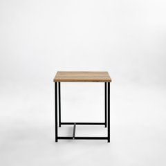 Журнальный столик КВАДРО S Home Deco Черный / Дуб реальная фотография