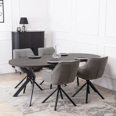 Стул поворотный MEBEL ELITE PEONY Серый реальная фотография