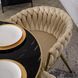 Стілець CAPRI Velvet Mebel Elite Кремовий / Золотий