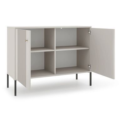 Комод рифленый MEBEL ELITE SOFT 104 см, кашемир. реальная фотография