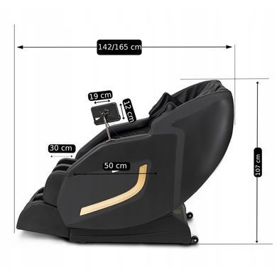 Масажне крісло MEBEL ELITE PX PRO MAX екошкіра чорний