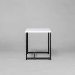 Журнальный столик КВАДРО S Home Deco Черный / Белый реальная фотография