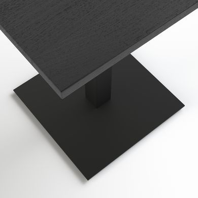 Стіл TETRA LIGHT Lovko 60x60 Чорний / Чорний жива фотографія