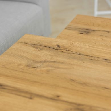 Журнальний столик КВАДРО S Home Deco Білий / Дуб жива фотографія