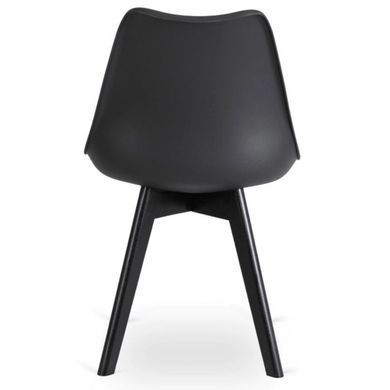 Стул MEBEL ELITE SCANDI Черная экокожа/Черный дуб реальная фотография