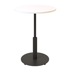 Стіл Ibiza R light Lovko 70x70 Чорний метал/білий жива фотографія