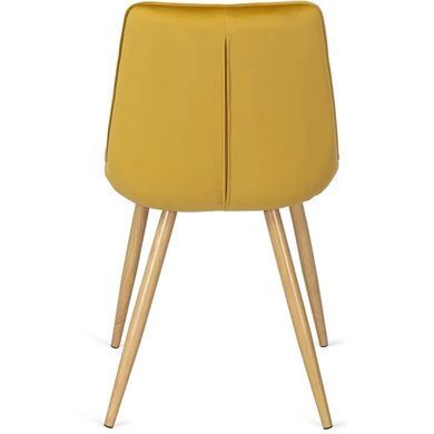 Стул RODRI Velvet Mebel Elite Горчица / Натуральный реальная фотография